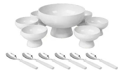 Jogo de Sobremesa 13 Peças Kit Cake Branco Coza